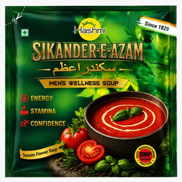 Hashmi Sikander-E-Azam Men's Wellness Soup | Ancient Traditional Herbal Formula to Support Energy, Stamina & Confidence | 10g Sachet